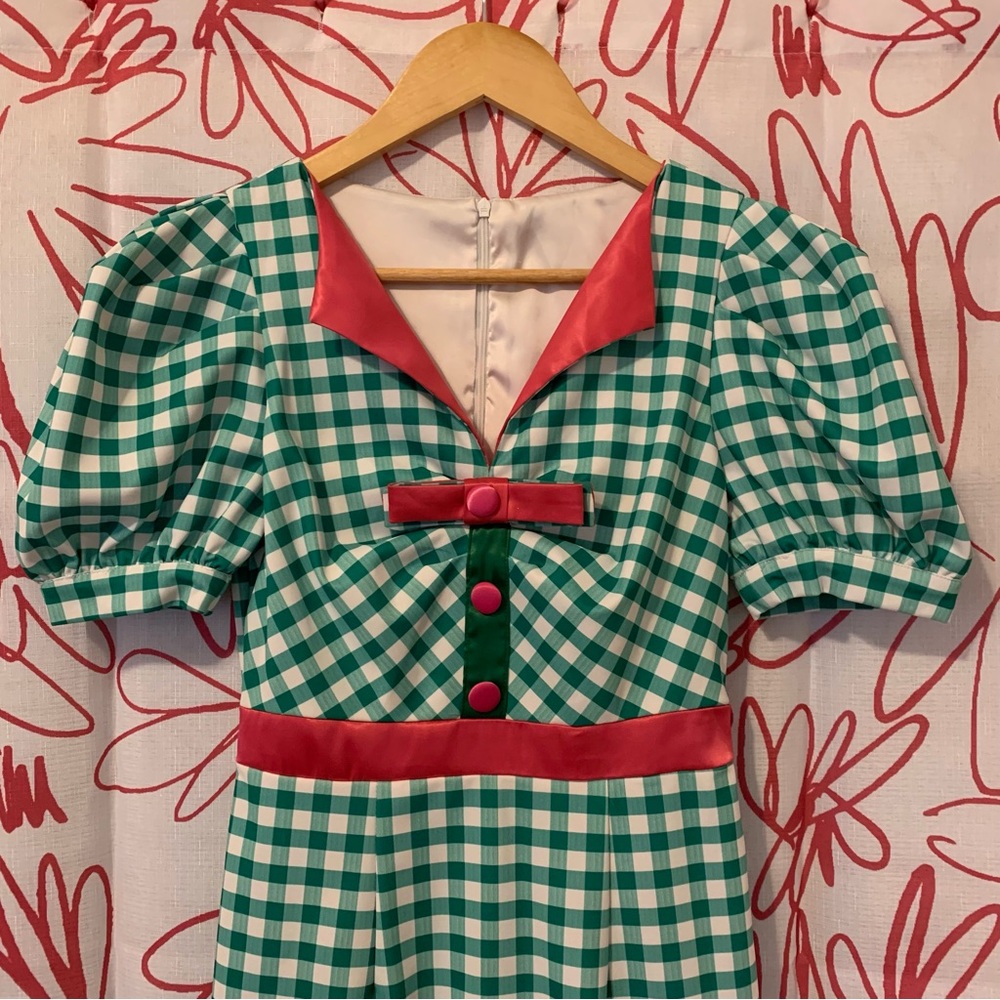 Retro Pin Up Wiggle Midi Dress - Picture 3 of 12